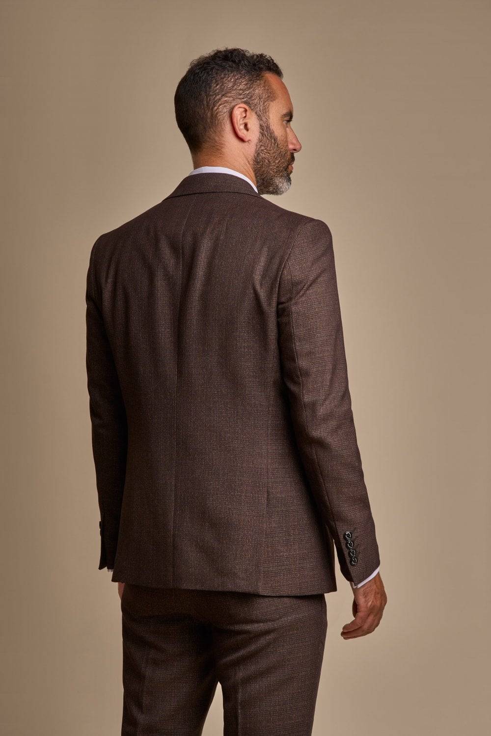 House of Cavani Abito cavani marrone a quadri in tweed con panciotto Economico