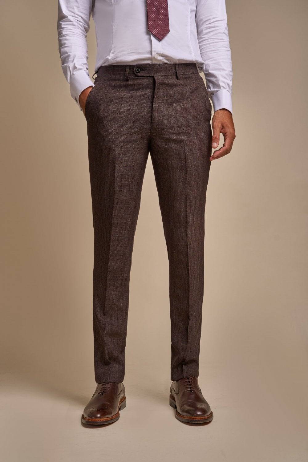 House of Cavani Abito cavani marrone a quadri in tweed con panciotto Economico