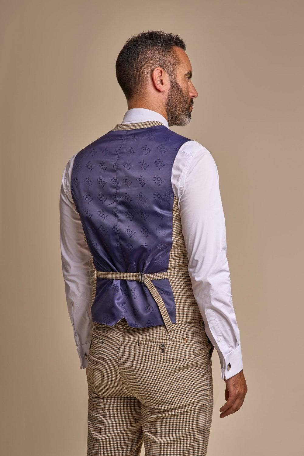 House of Cavani Abito cavani a pied de poule slim fit con panciotto Online