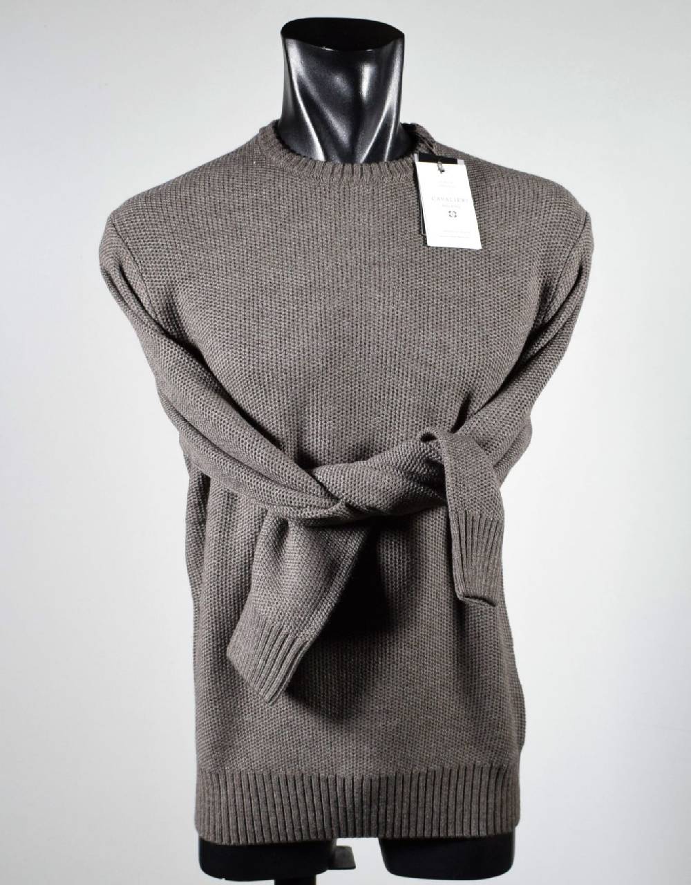 Cavalieri Milano Maglione paricollo noce cavalieri milano modern fit Sconto di tempo limitato