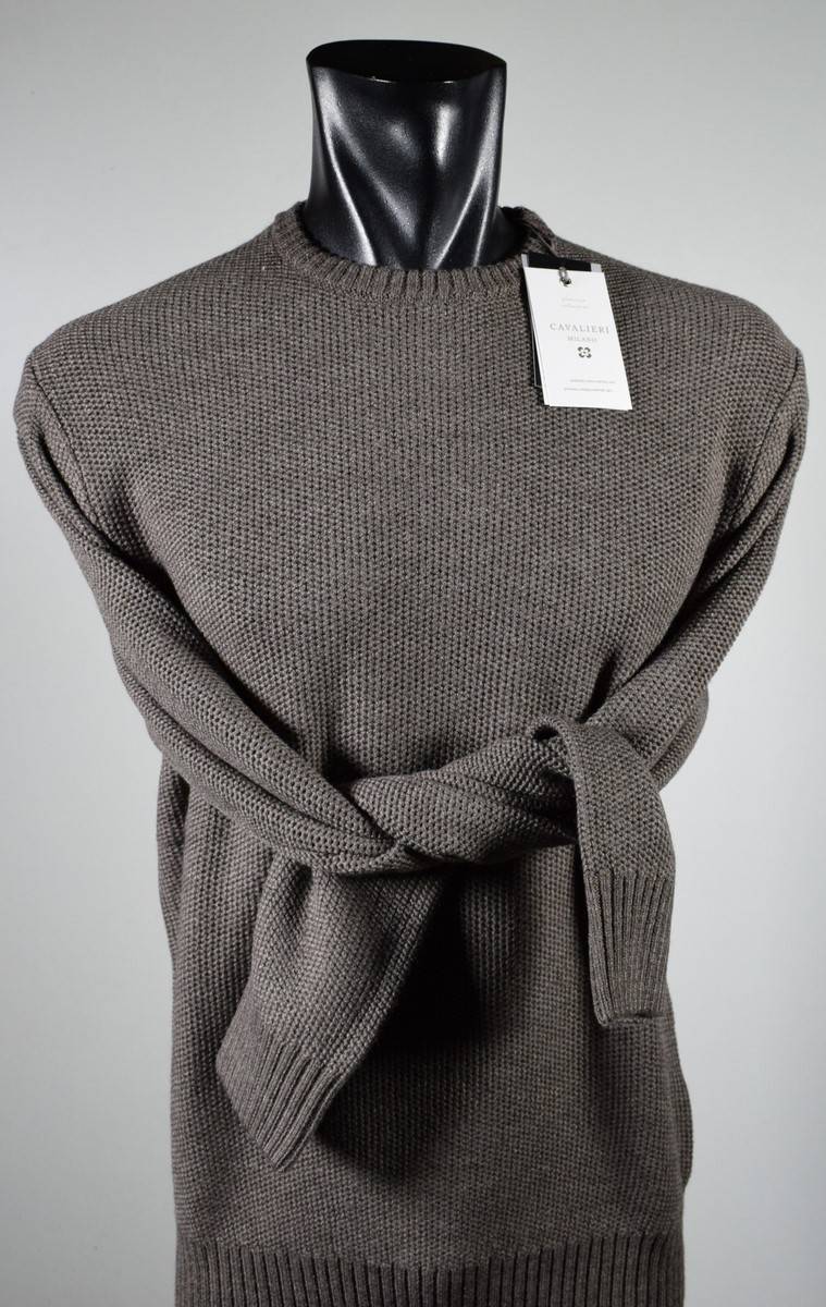 Cavalieri Milano Maglione paricollo noce cavalieri milano modern fit Sconto di tempo limitato