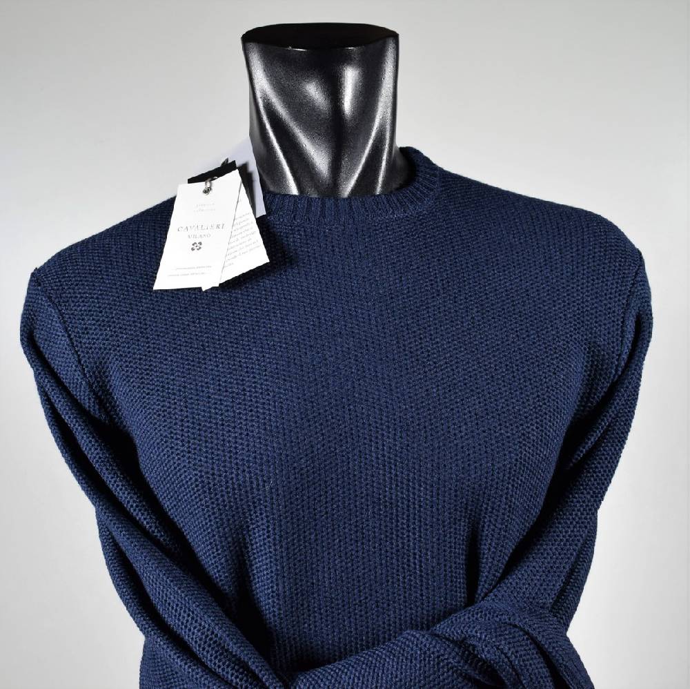 Cavalieri Milano Maglione paricollo blu cavalieri milano modern fit Negozio online di fabbrica