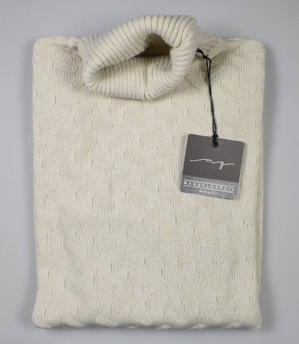 Manuel Garcia Dolcevita manuel garcia ecru intarsio unito Black Friday