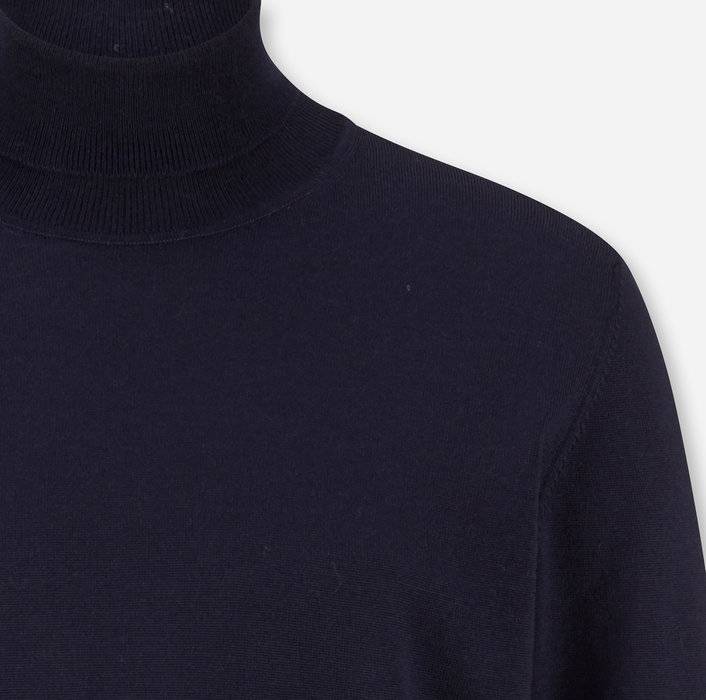 Olymp Maglione dolcevita blu olymp in lana merino extra fine Offerta Pasqua