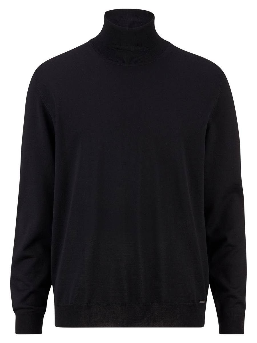 Olymp Maglione dolcevita nero olymp in lana merino extra fine Offerta per la Festa della Mamma