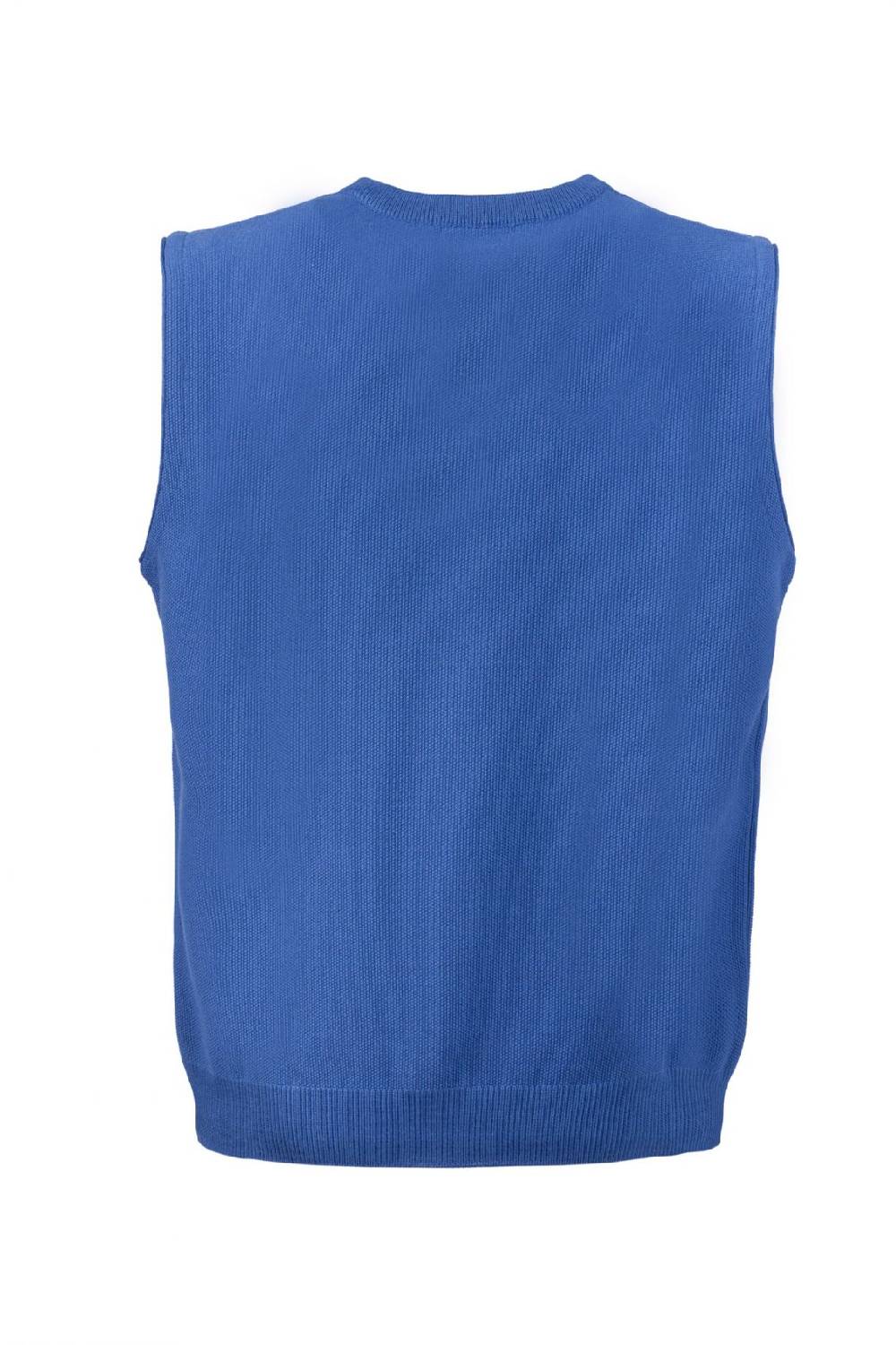 Green Coast Gilet azzurro con scollo a v green coast modern fit Offerta Giorno del Papà