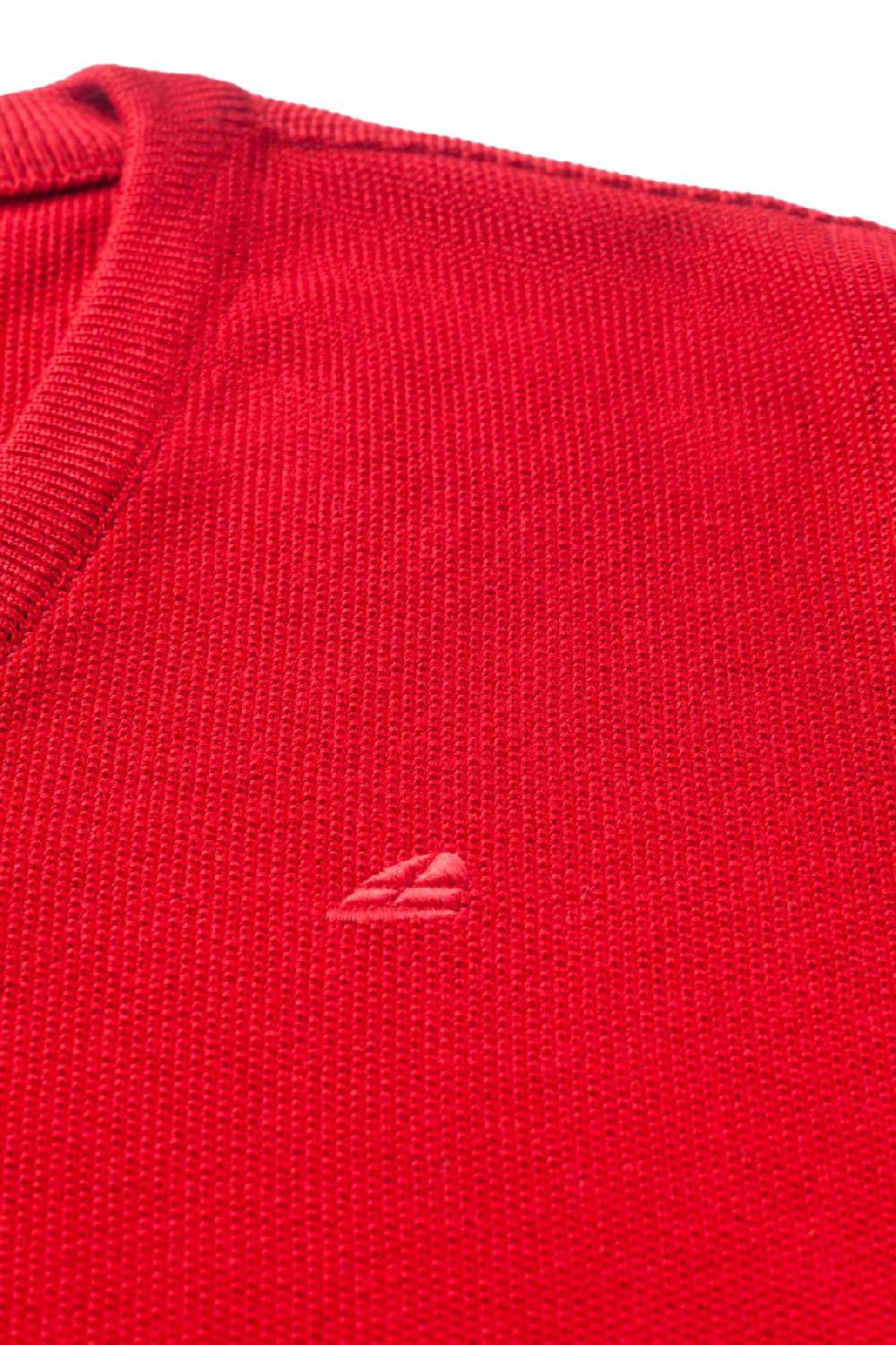 Green Coast Gilet rosso con scollo a v green coast modern fit Offerta San Valentino