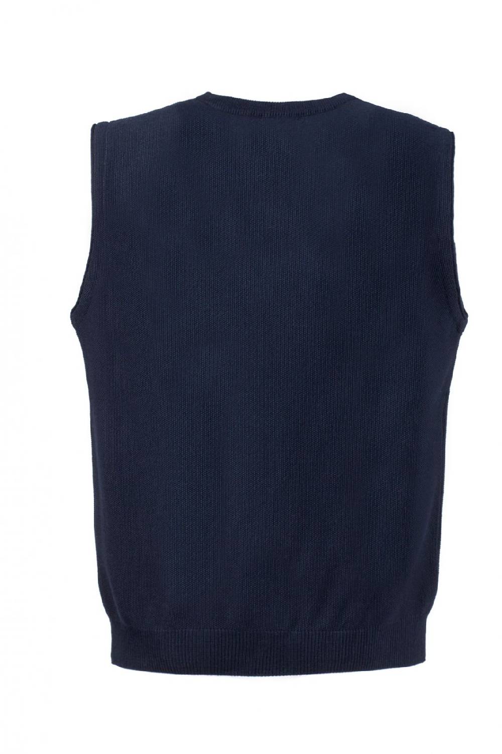 Green Coast Gilet blu con scollo a v green coast modern fit Offerta Anniversario