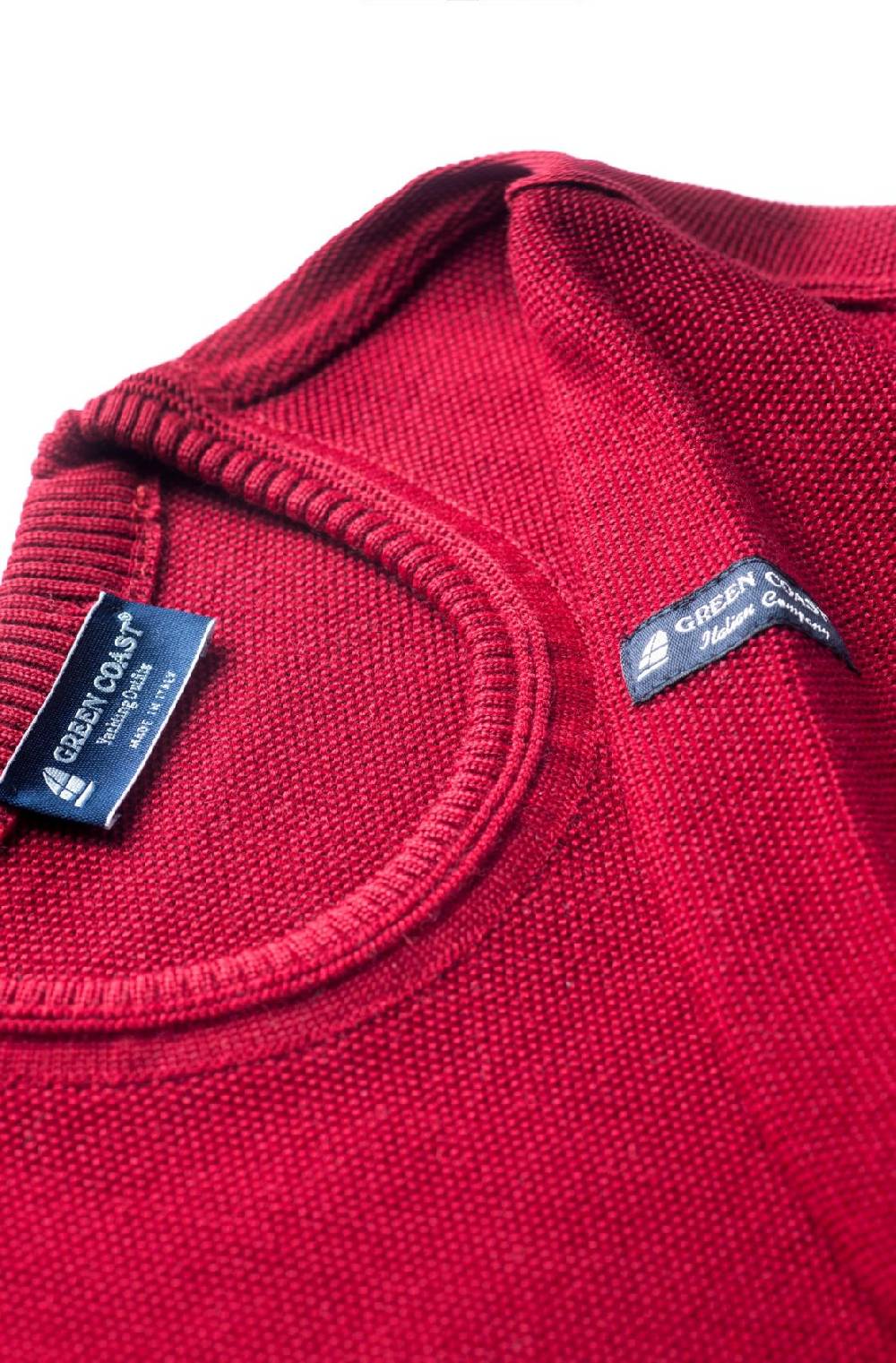 Green Coast Maglione regular fit a giro collo bordo' green coast made in italy Smaltimento dello stoccaggio