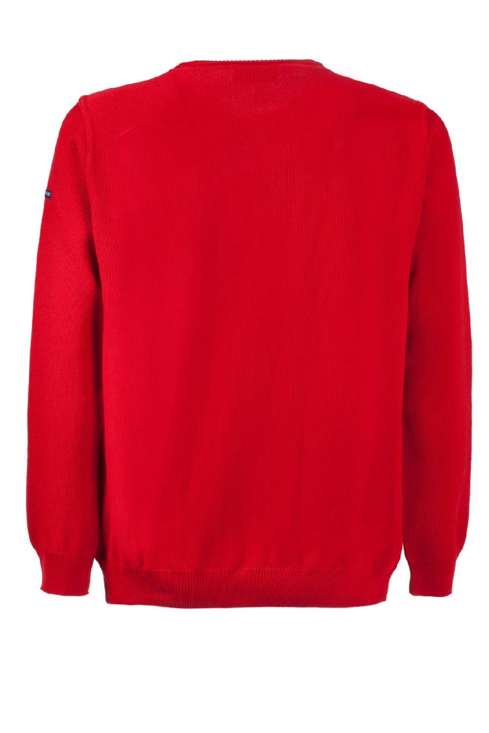 Green Coast Maglione regular fit a giro collo rosso green coast made in italy Vendita calda