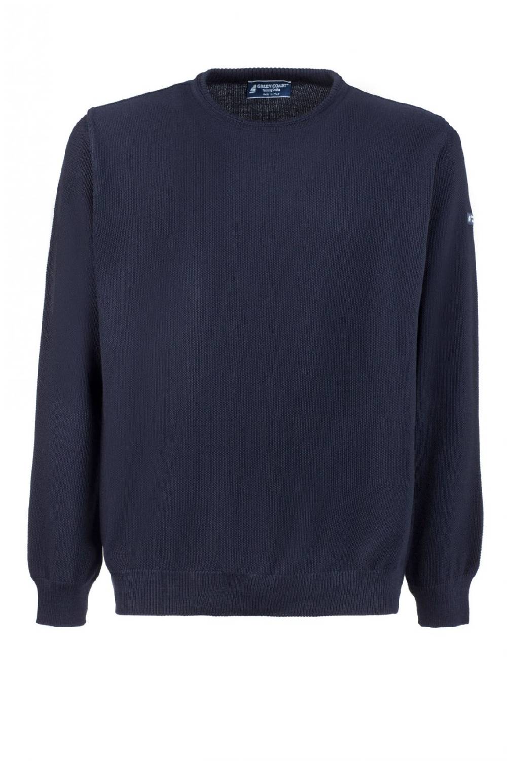 Green Coast Maglione regular fit a girocollo blu green coast made in italy