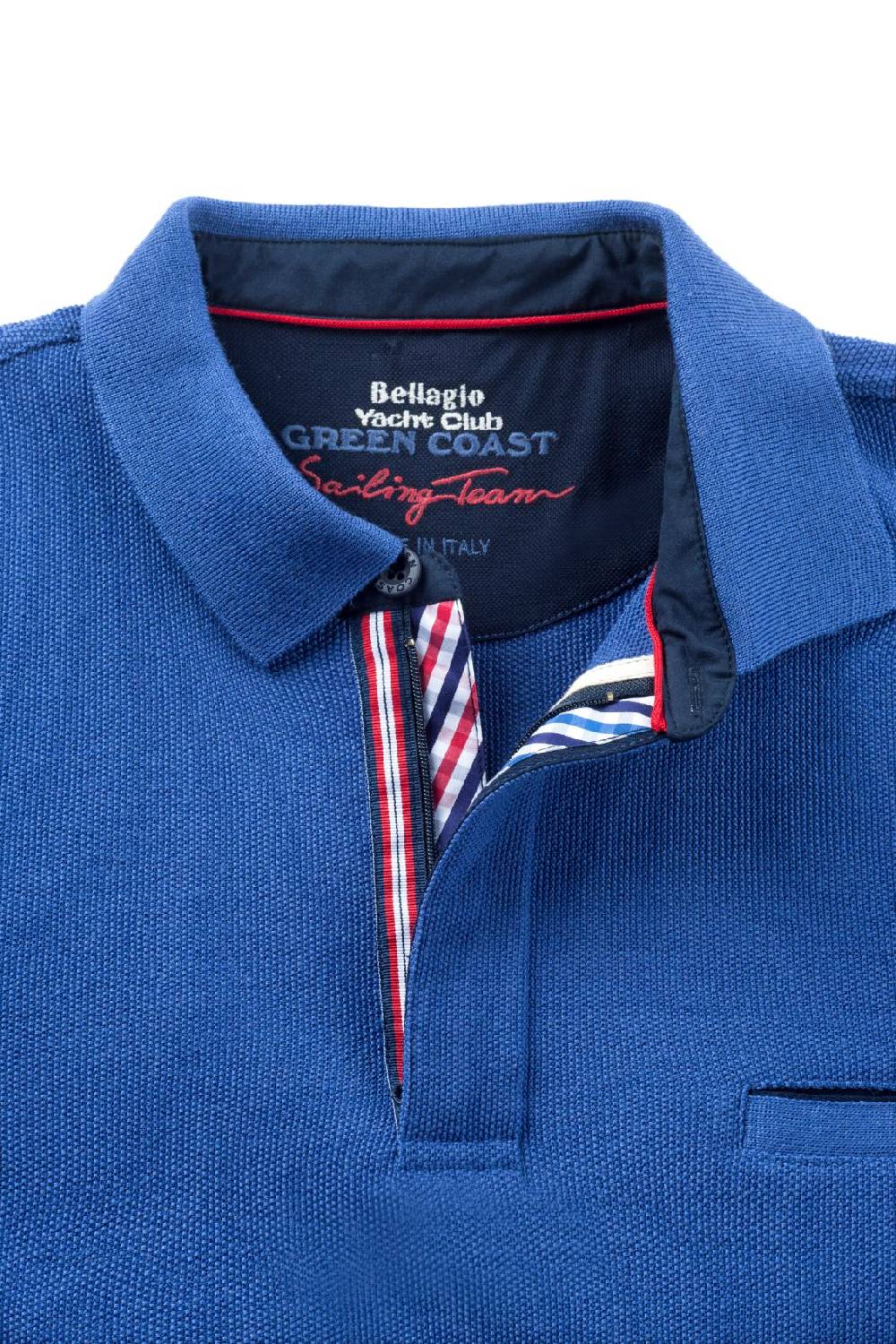 Green Coast Polo azzurra green coast modern fit filato nautico idrorepellente Online Outlet