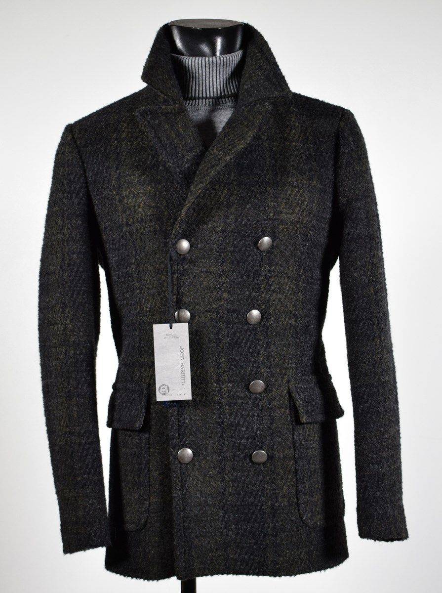 John Barritt Blouson in lana a quadri john barritt slim fit doppio petto Lightning offer