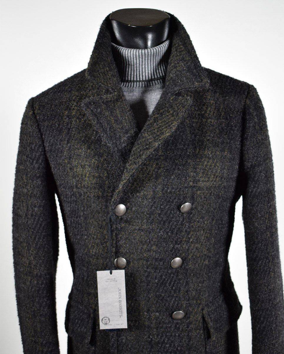 John Barritt Blouson in lana a quadri john barritt slim fit doppio petto Lightning offer