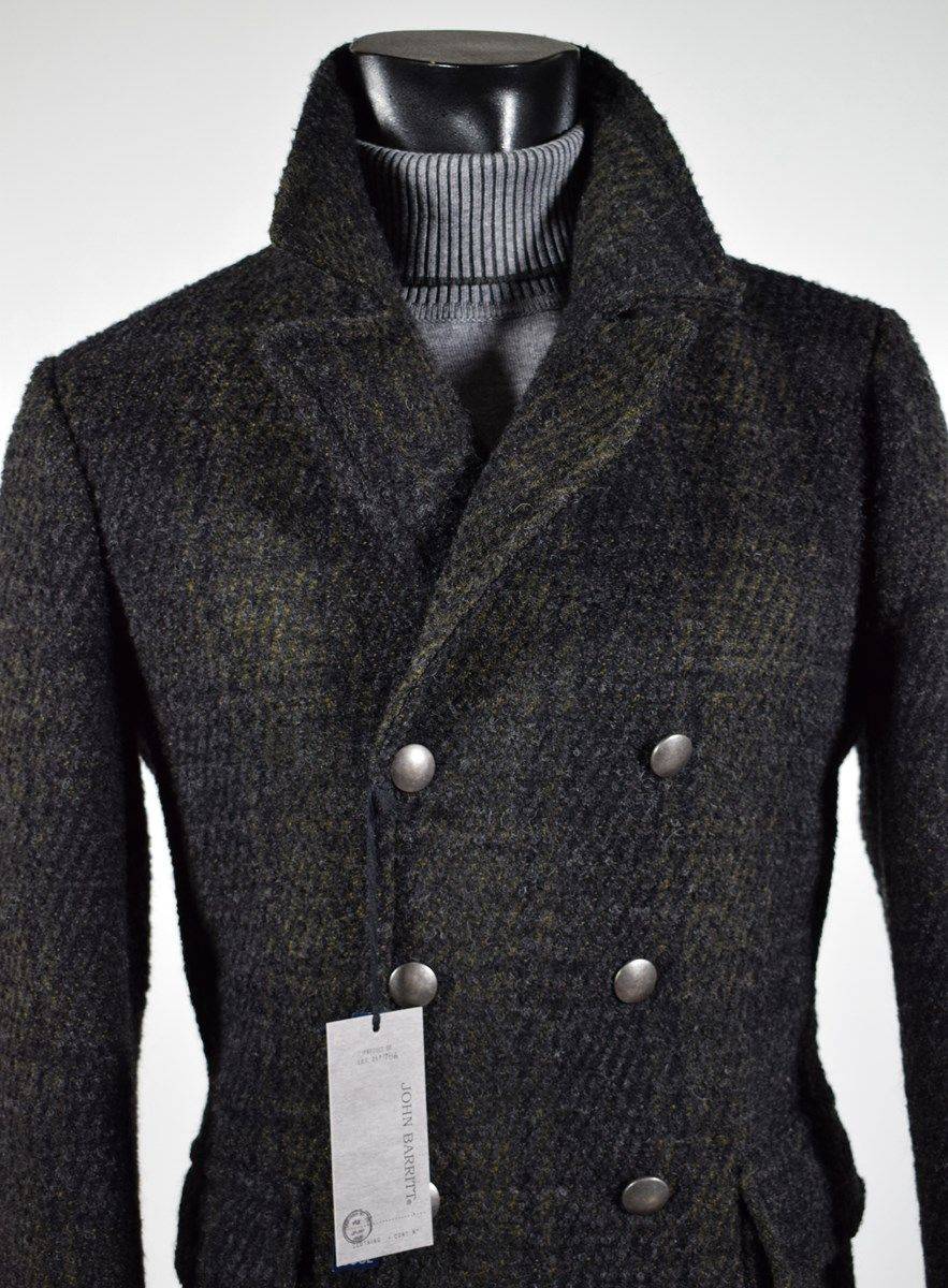 John Barritt Blouson in lana a quadri john barritt slim fit doppio petto Lightning offer