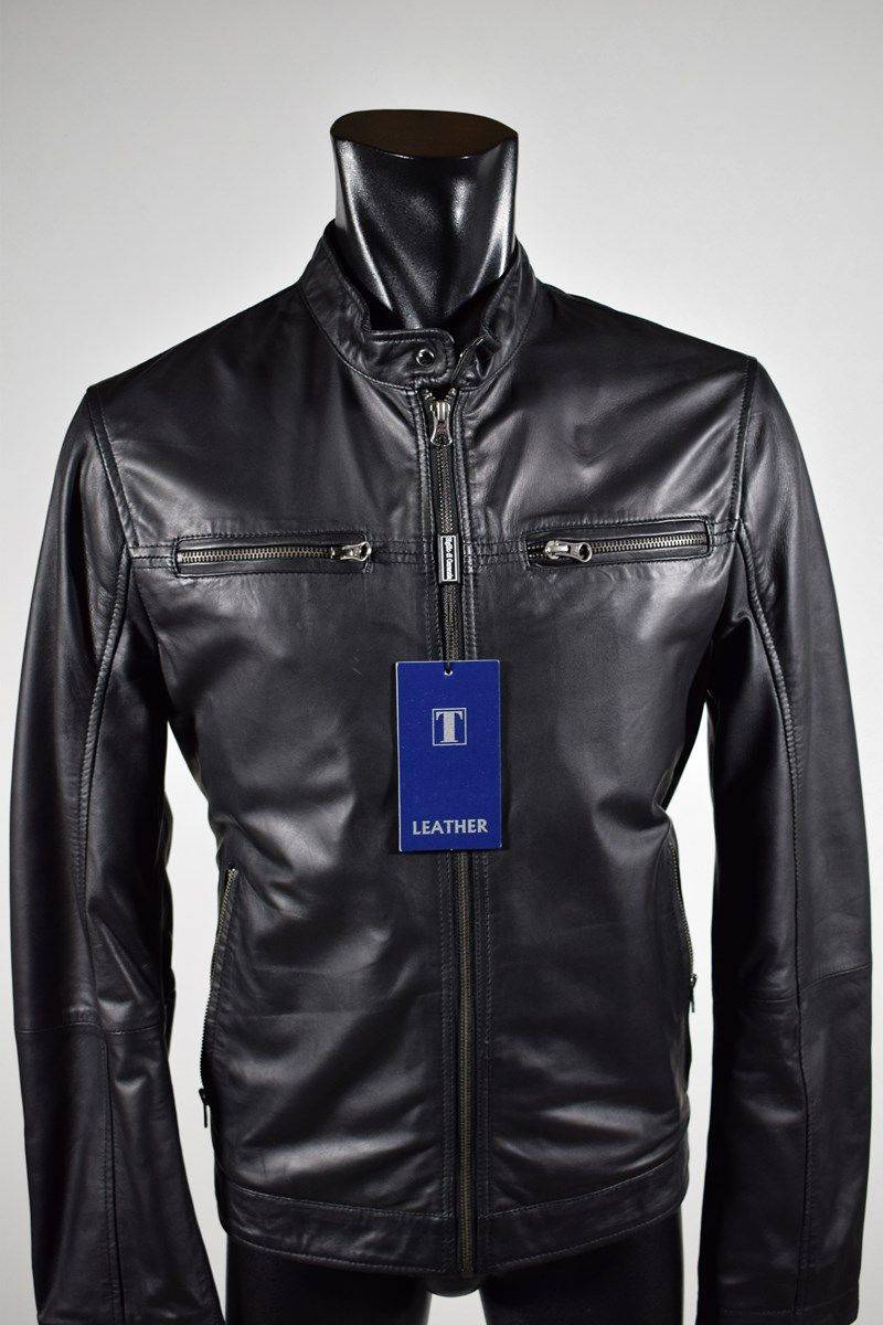 Talenti Giubbino in pelle nero a fondo dritto talenti primavera estate Bestseller