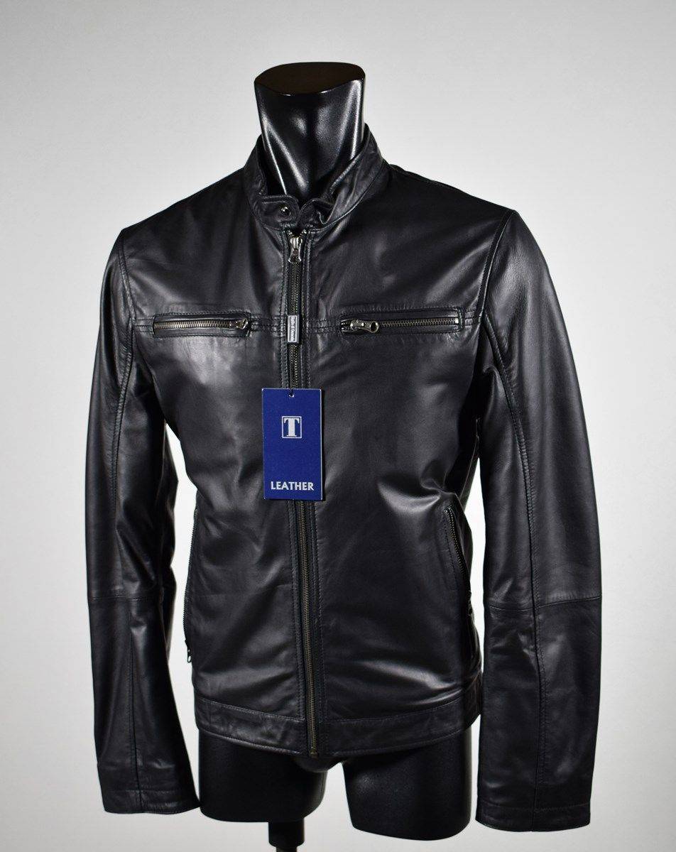 Talenti Giubbino in pelle nero a fondo dritto talenti primavera estate Bestseller
