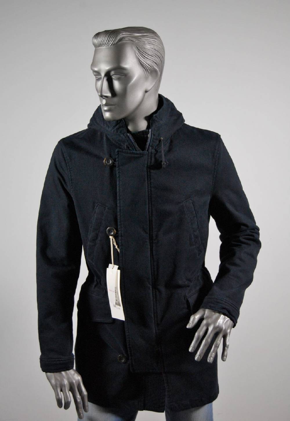 John Barritt Parka blouson slim fit con cappuccio blu john barritt Rilascio limitato