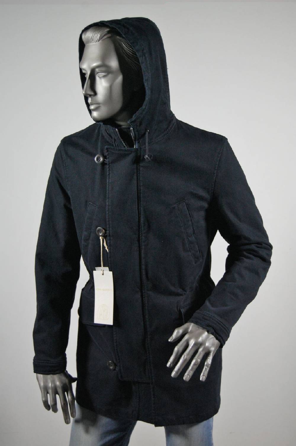John Barritt Parka blouson slim fit con cappuccio blu john barritt Rilascio limitato