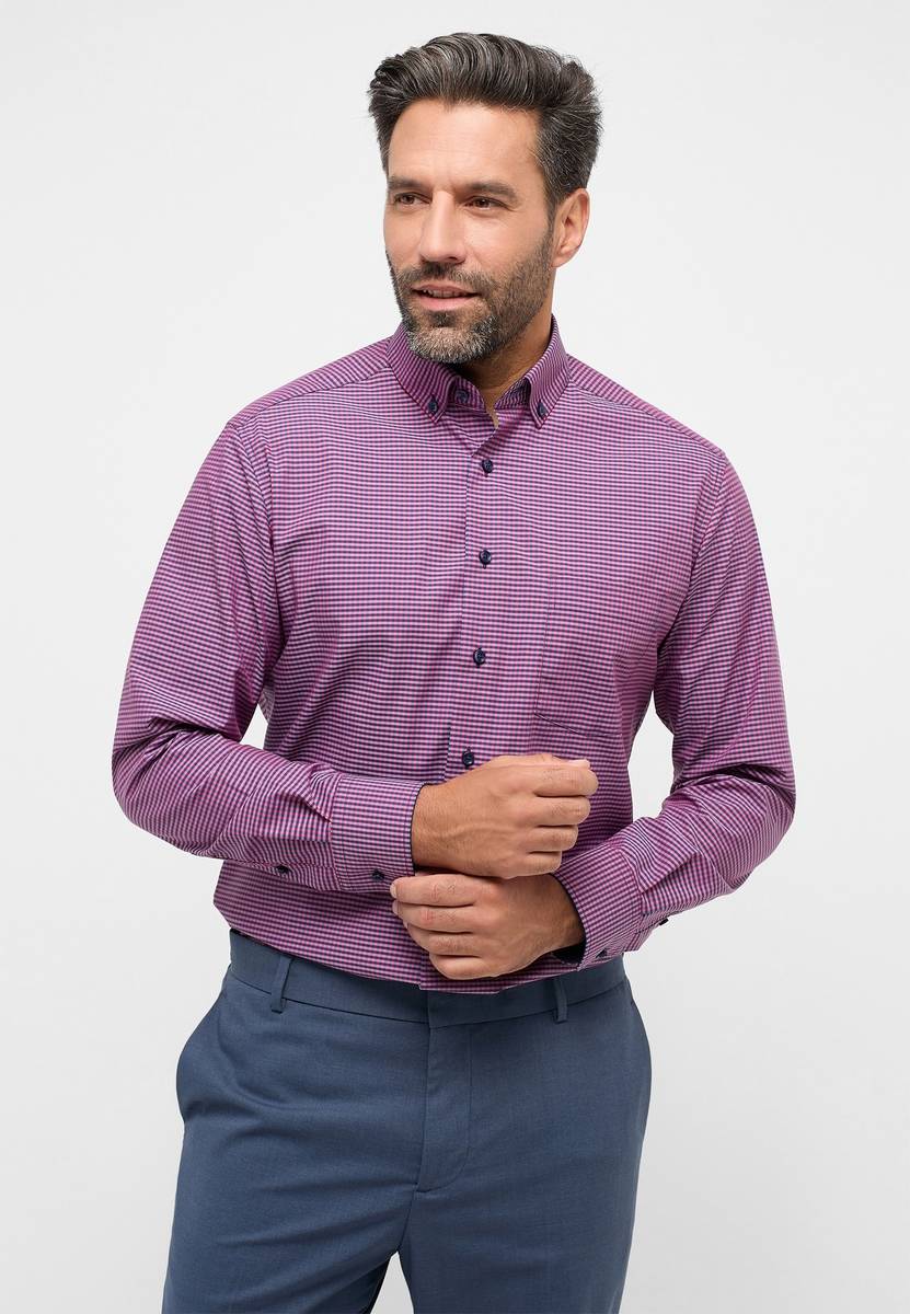 Eterna Camicia eterna a quadretti rosso modern fit Ultimo giorno