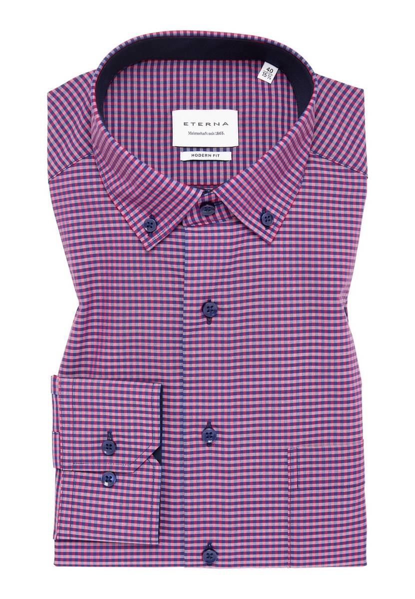 Eterna Camicia eterna a quadretti rosso modern fit Ultimo giorno