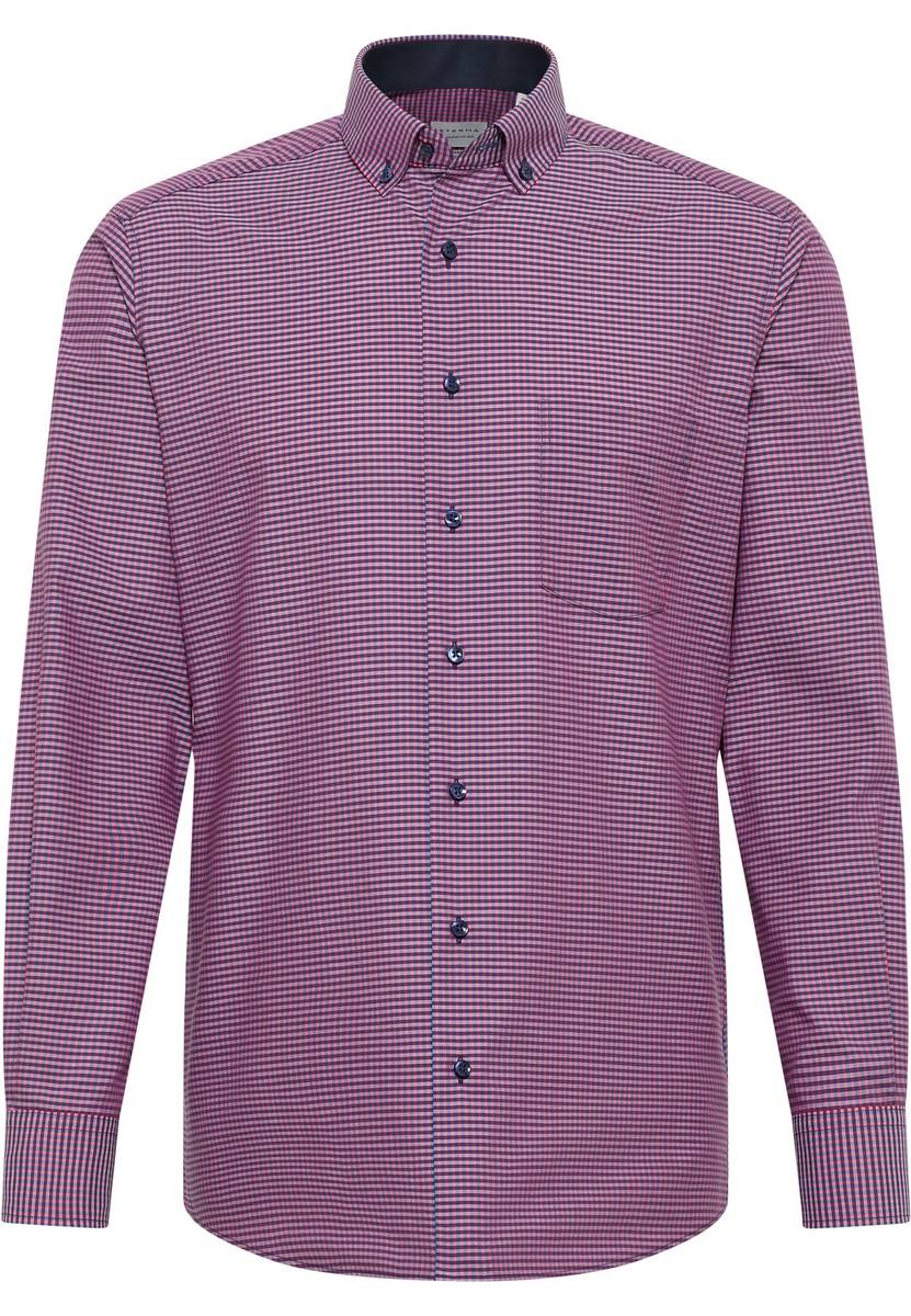 Eterna Camicia eterna a quadretti rosso modern fit Ultimo giorno