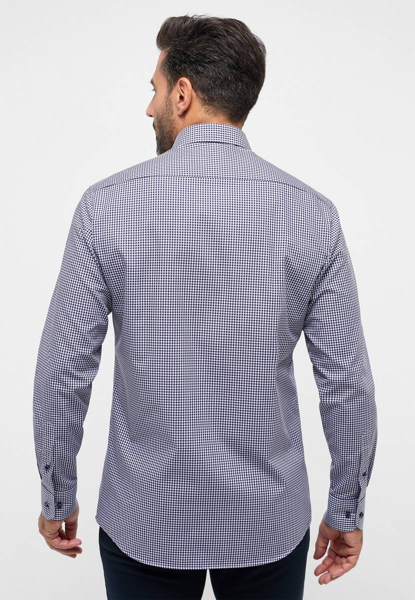 Eterna Camicia eterna a quadretti blu modern fit Fino al 50% di sconto