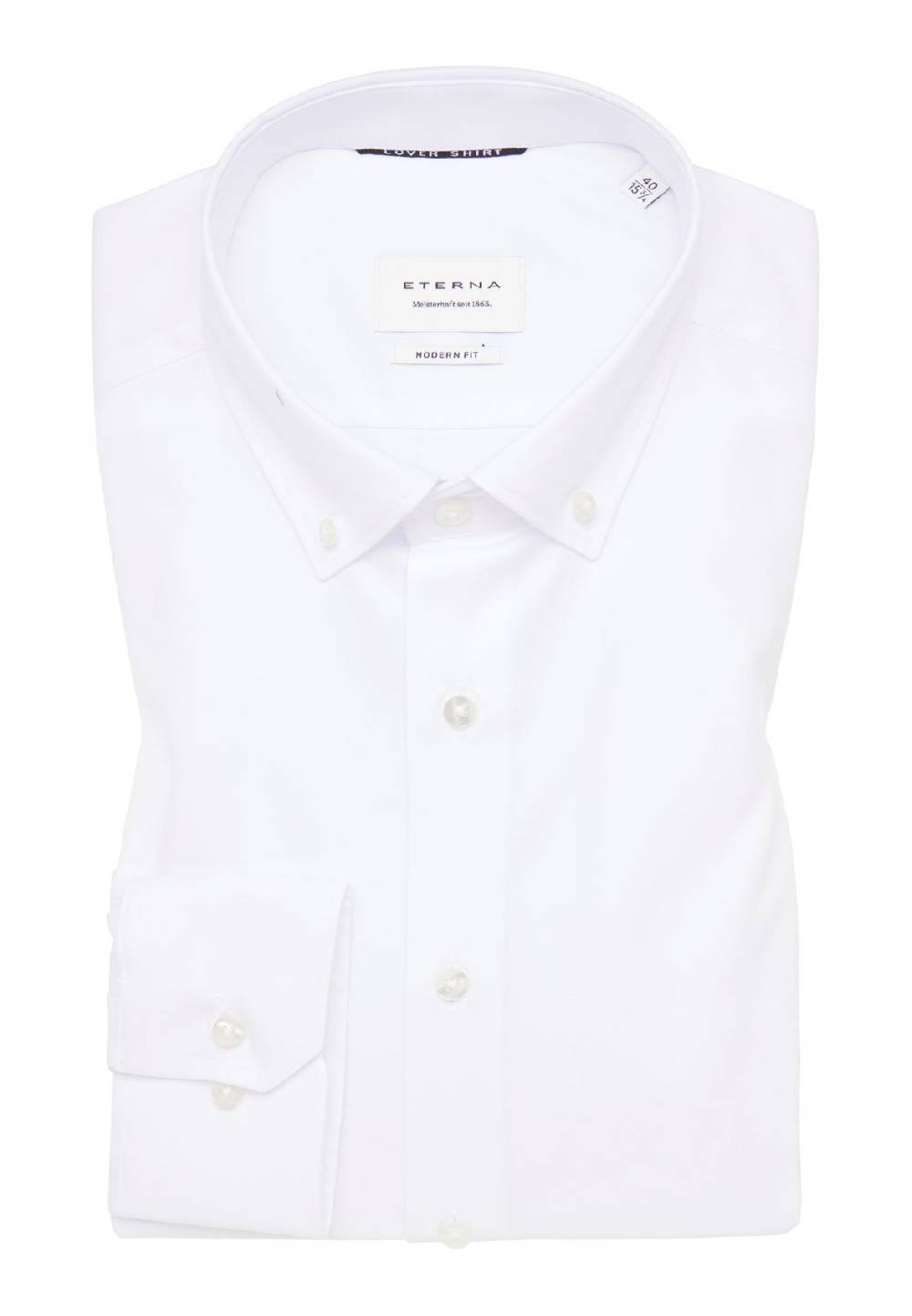 Eterna Camicia bianca eterna modern fit collo button-down Fino al 65% di sconto