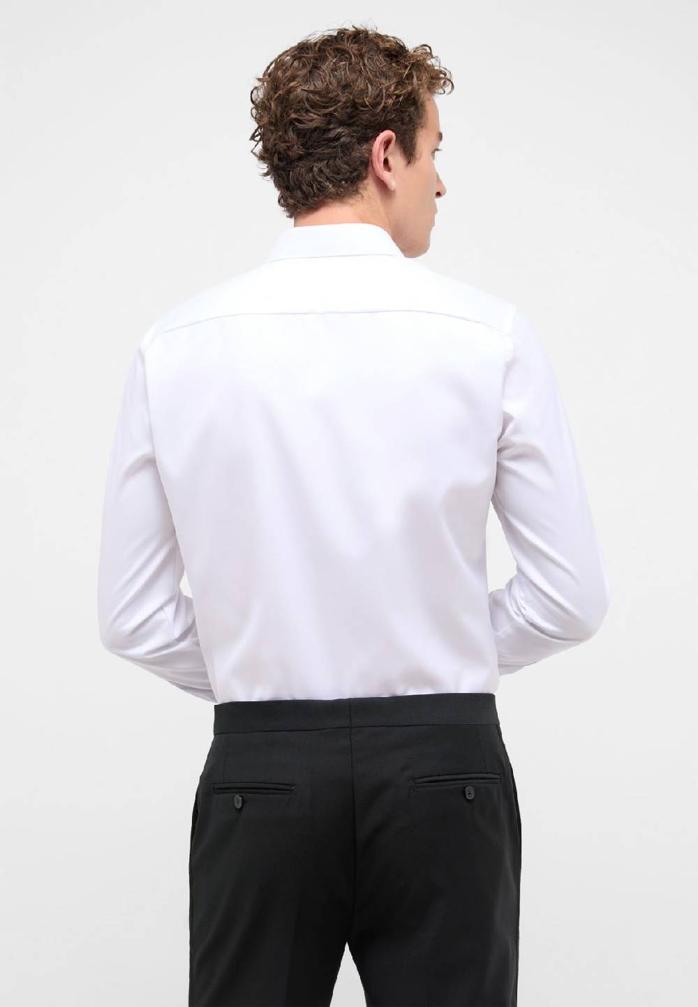 Eterna Camicia elegante eterna bianca slim fit polso doppio abbottonatura coperta Offerta speciale della fabbrica
