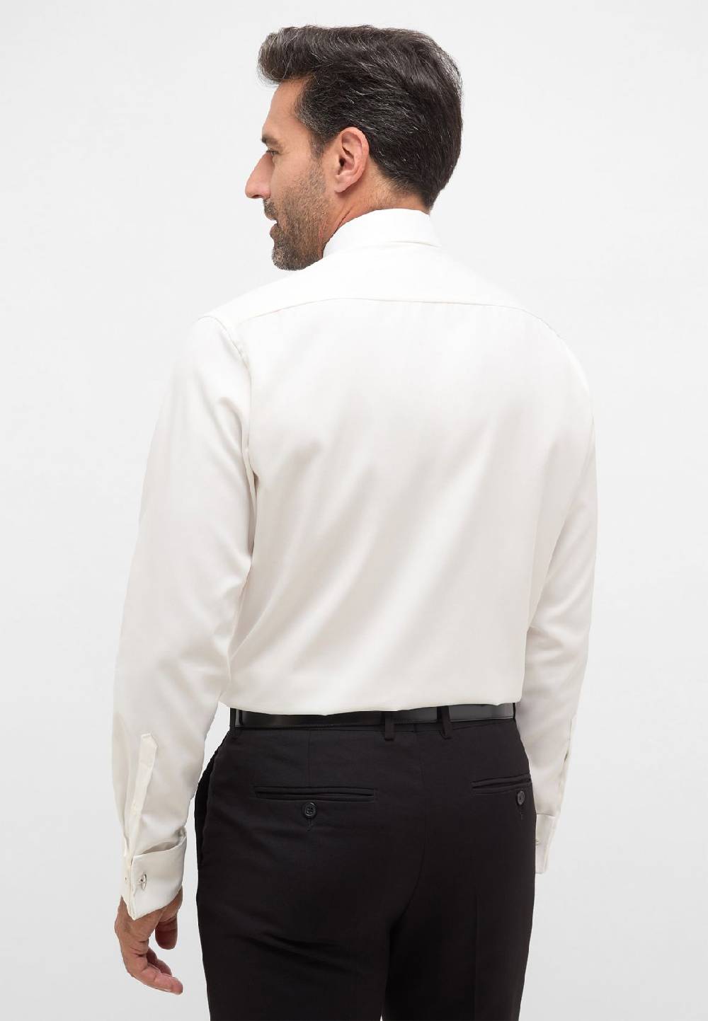 Eterna Camicia elegante eterna beige modern fit polso doppio abbottonatura coperta Sostegno trimestrale