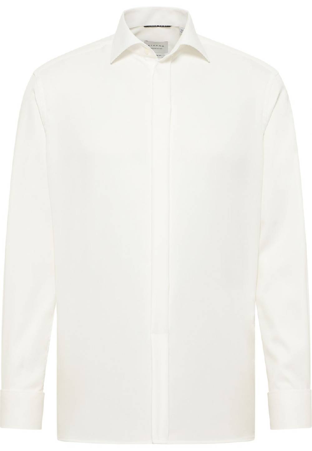 Eterna Camicia elegante eterna beige modern fit polso doppio abbottonatura coperta Sostegno trimestrale