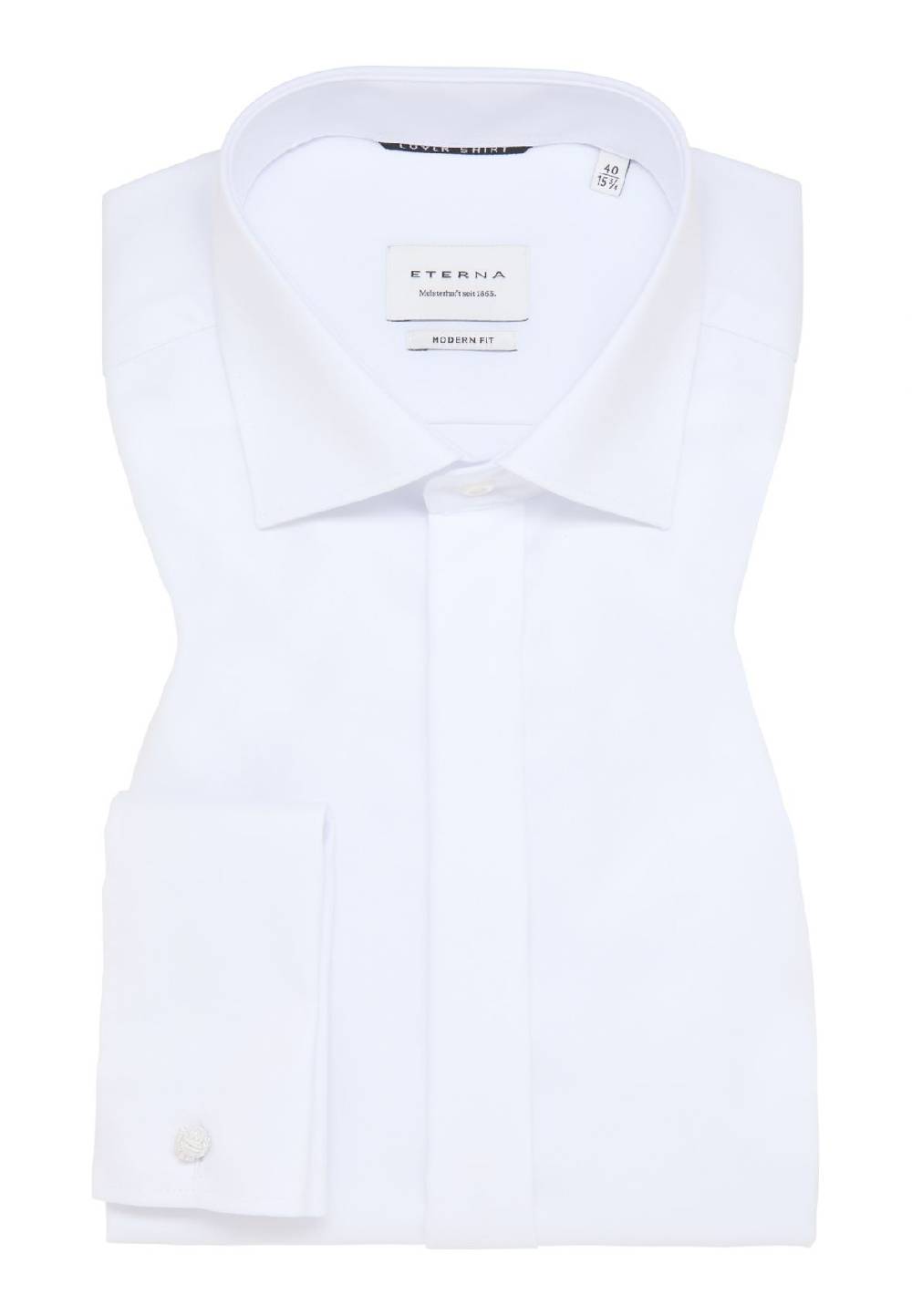 Eterna Camicia elegante eterna bianca modern fit polso doppio abbottonatura coperta Fino al 55% di sconto