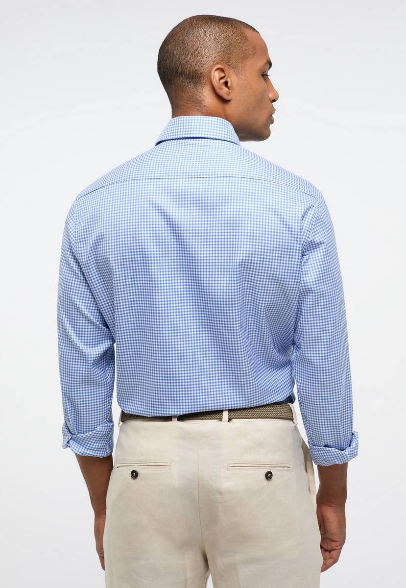 Eterna Camicia a quadretti azzurro eterna modern fit collo button-down Limitato a 3 giorni