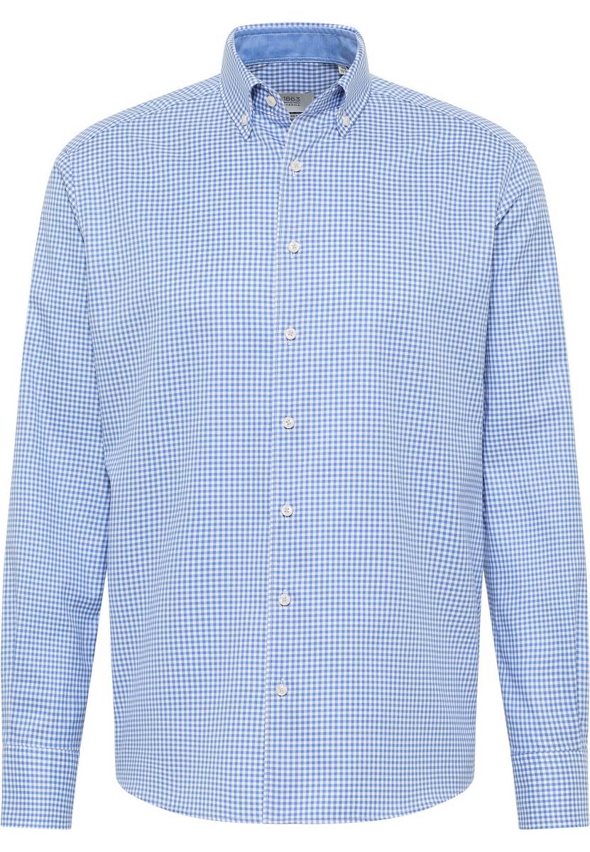Eterna Camicia a quadretti azzurro eterna modern fit collo button-down Limitato a 3 giorni