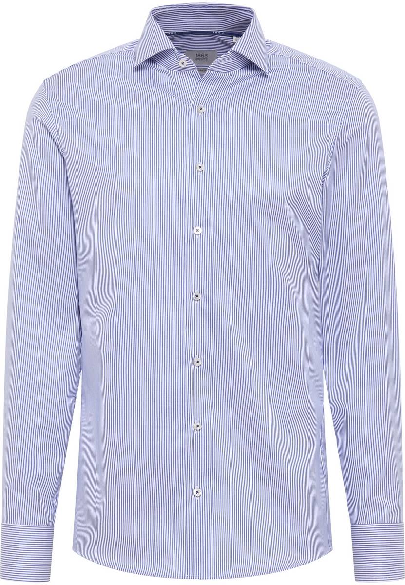 Eterna Camicia a righe azzurro eterna slim fit collo alla francese Black Friday Prezzi