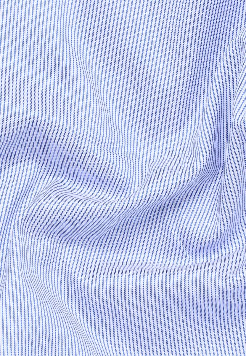 Eterna Camicia a righe azzurro eterna modern fit in cotone twill no stiro Duty-free