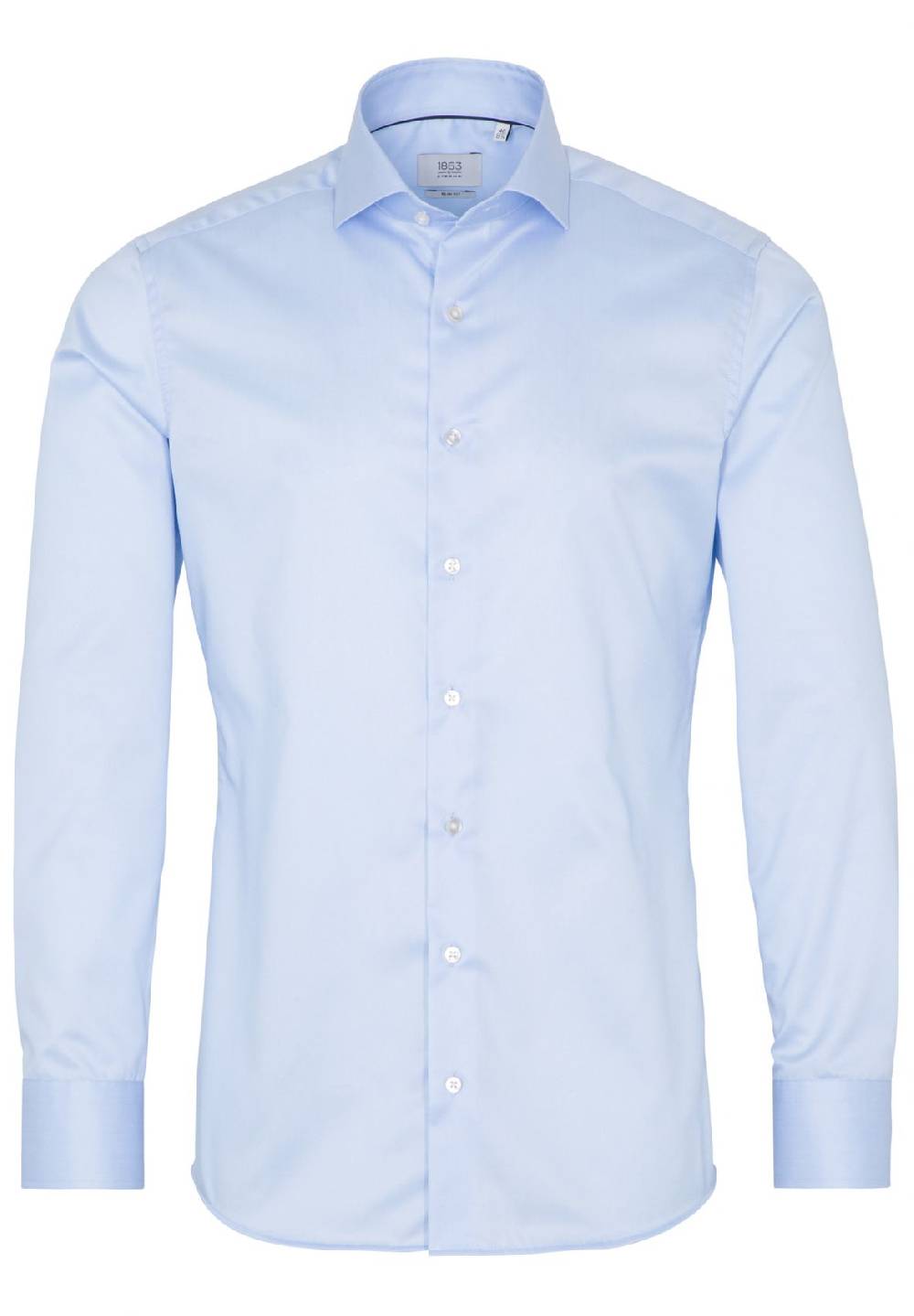 Eterna Camicia celeste eterna slim fit in cotone twill no stiro Nuovo