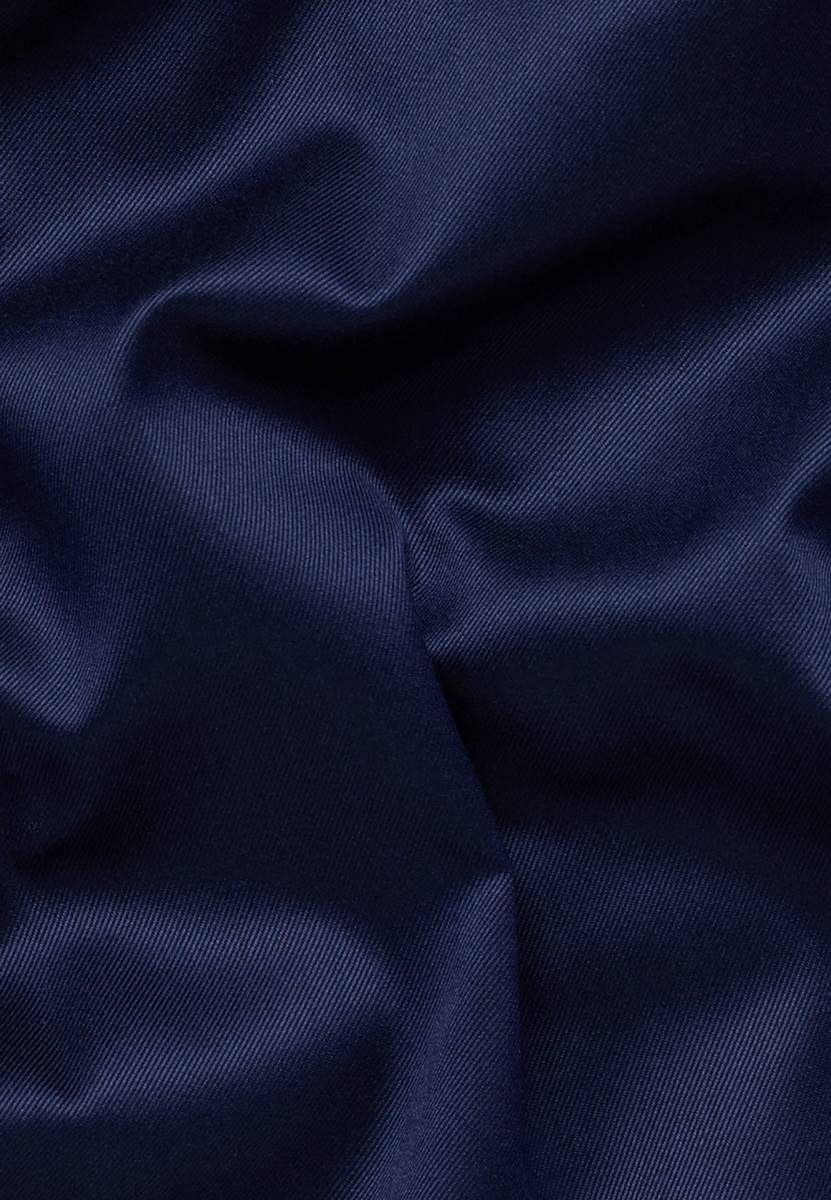Eterna Camicia blu eterna slim fit in cotone twill no stiro Qualità