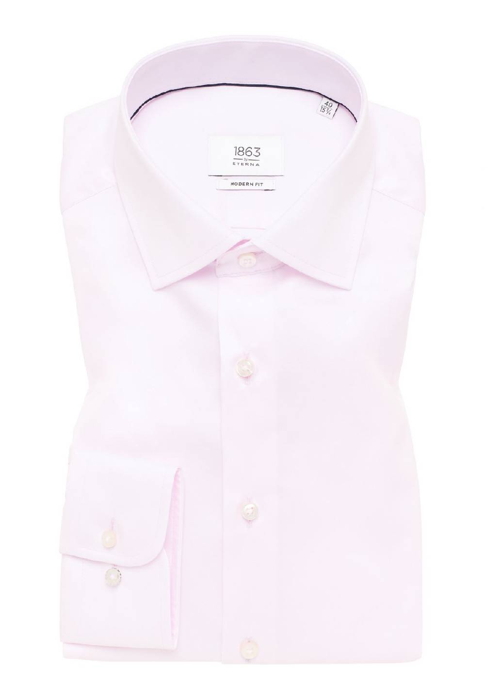 Eterna Camicia rosa eterna modern fit in cotone twill no stiro Soddisfazione Garantita