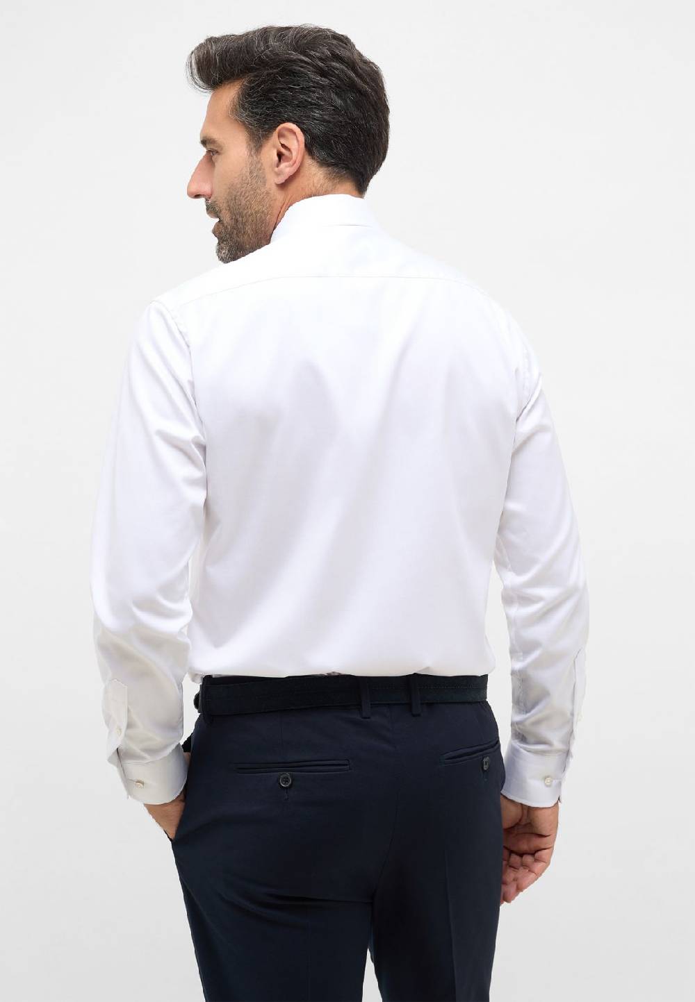 Eterna Camicia bianca eterna modern fit in cotone twill no stiro Negozi Online