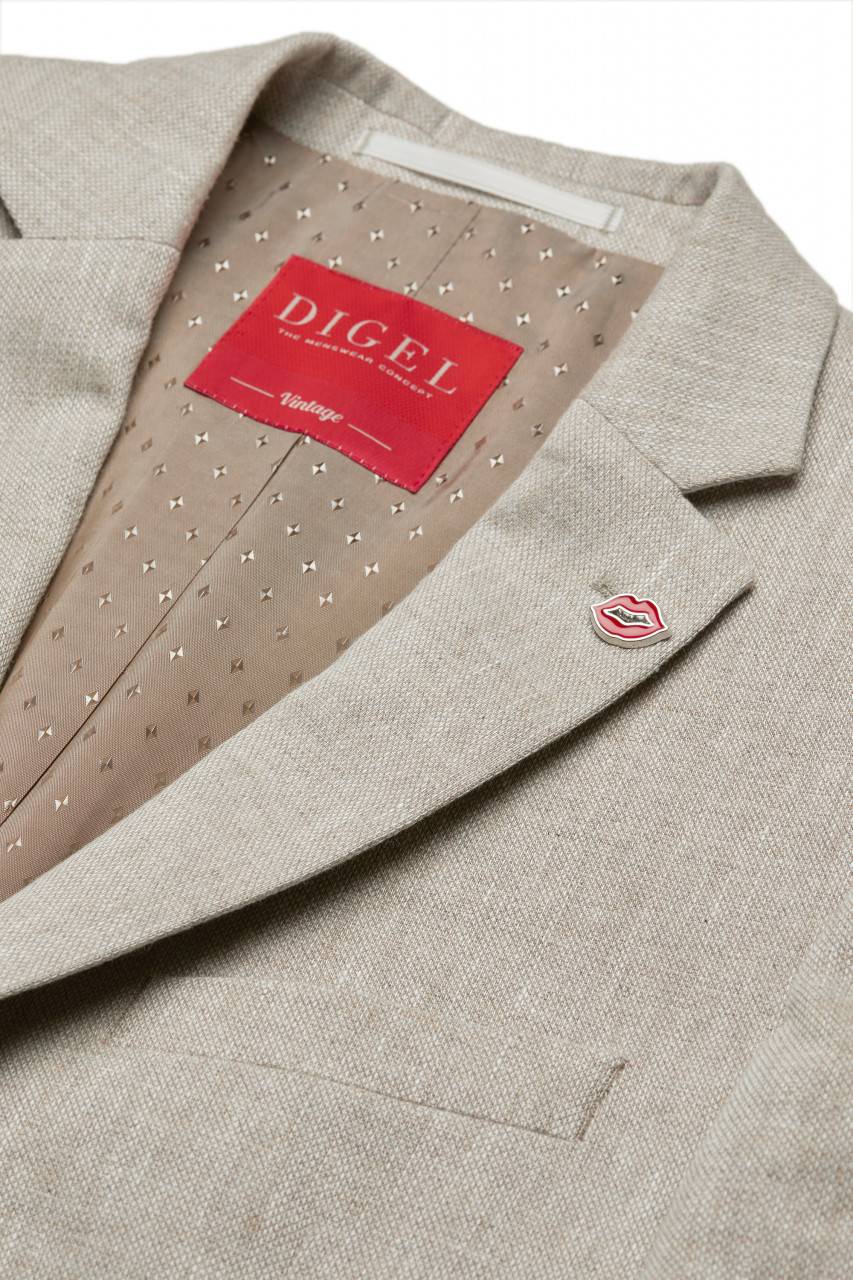 Digel Abito digel stile vintage slim fit beige in misto lino Hotsell