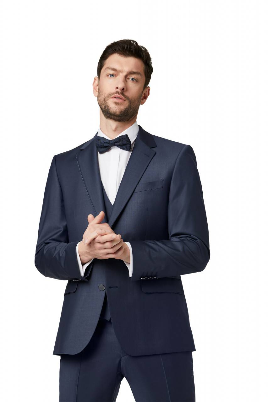 Digel Abito elegante digel blu marine con panciotto drop quattro corto Vendite Flash
