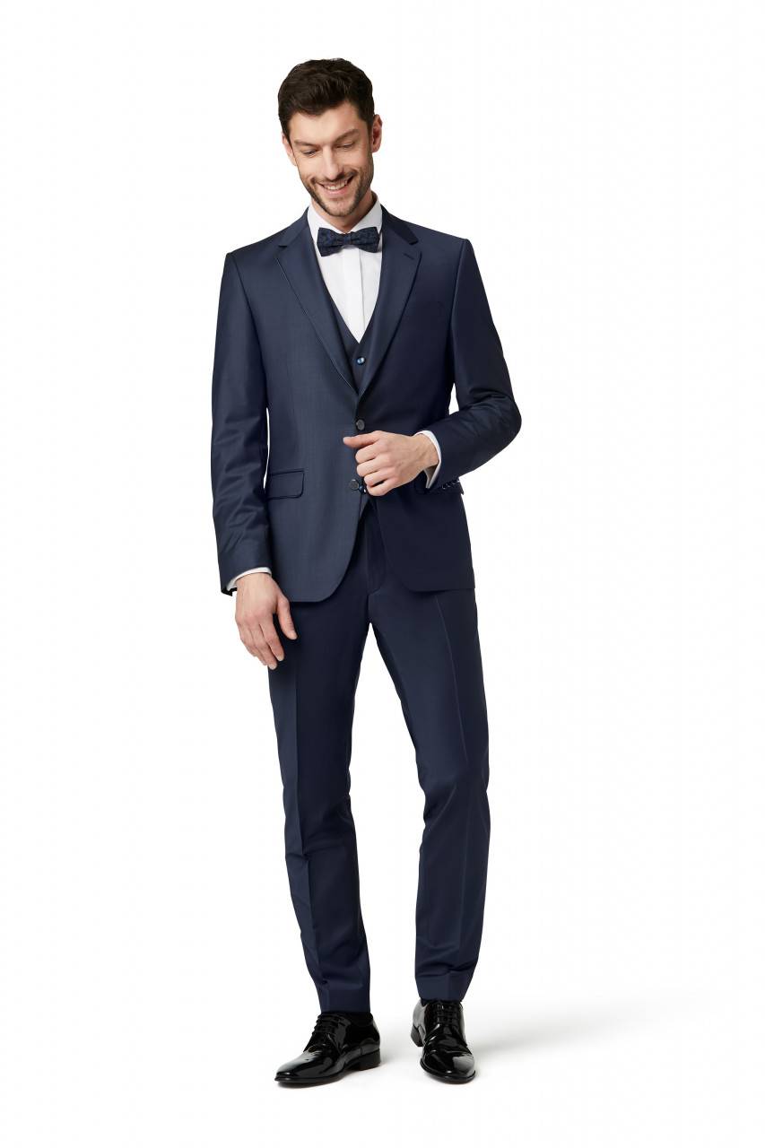 Digel Abito elegante digel blu marine con panciotto drop sei modern fit