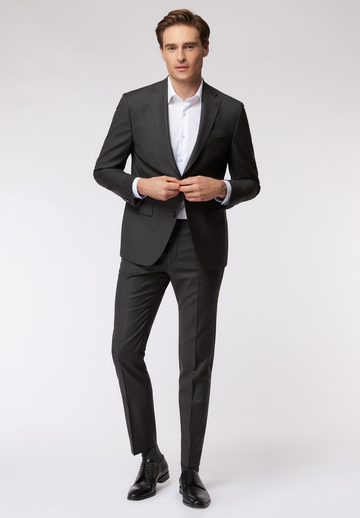 Roy Robson Abito grigio scuro roy robson in lana cerruti stretch drop sei regular fit