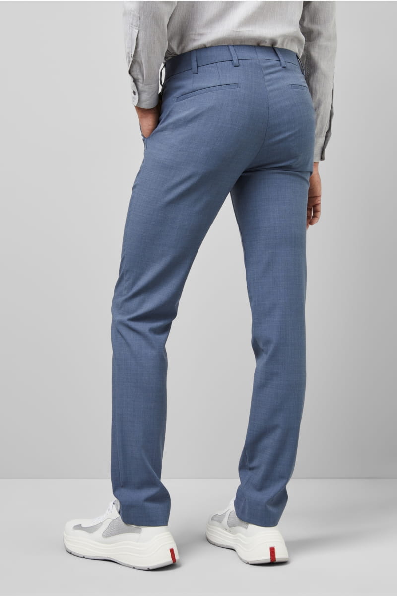 Meyer Pantalone blue in lana bi-stretch m5 by meyer modern fit Shopping online