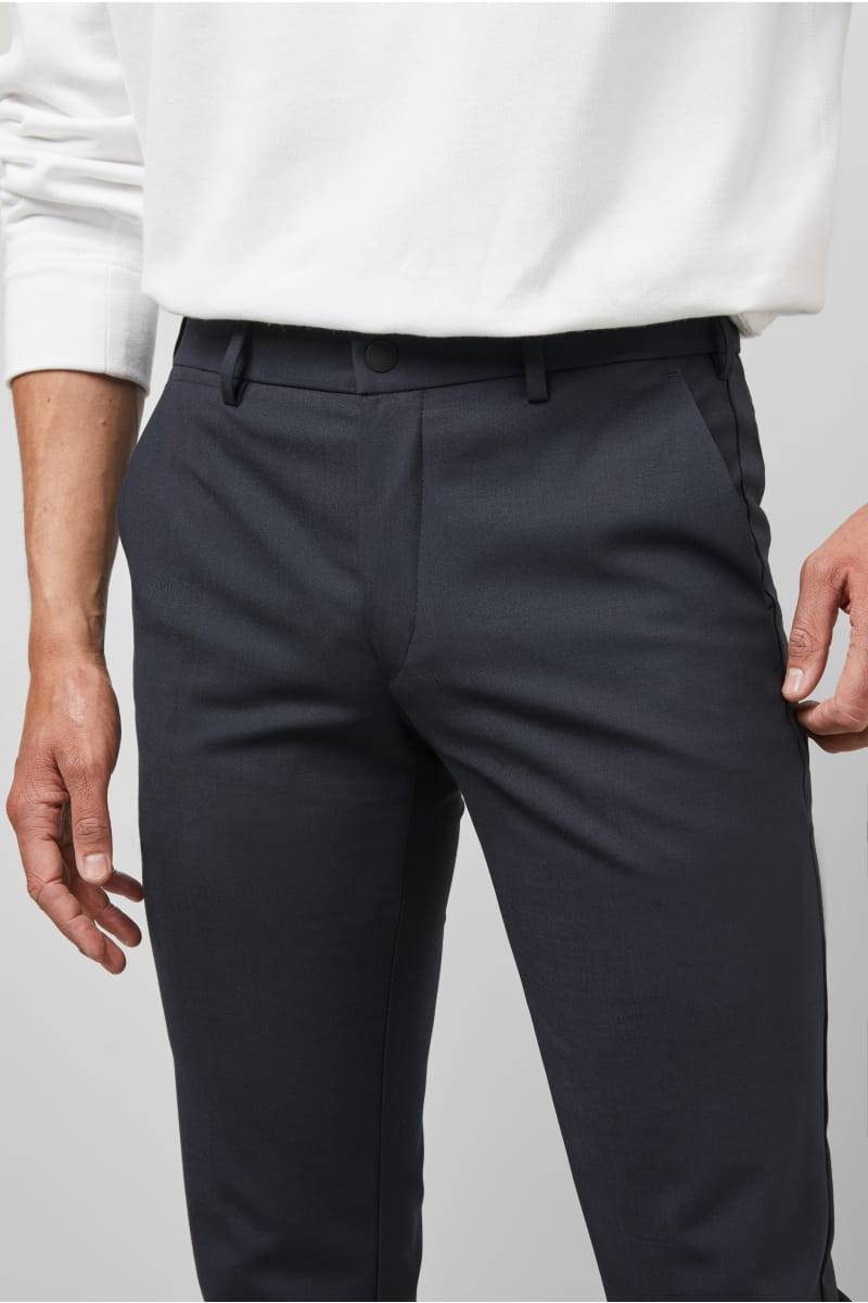 Meyer Pantalone blu navy in lana bi-stretch m5 by meyer modern fit Offerta esclusiva