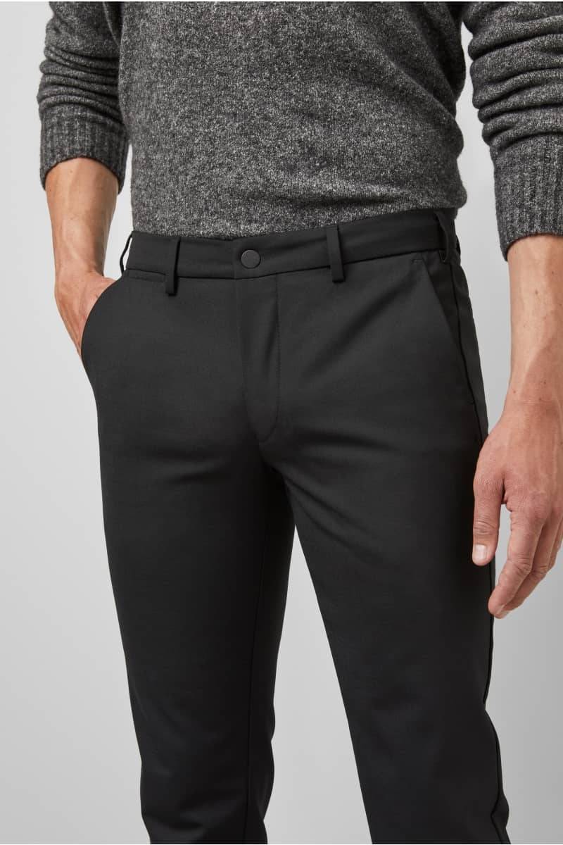 Meyer Pantalone nero in lana bi-stretch m5 by meyer modern fit Vendite stagionali