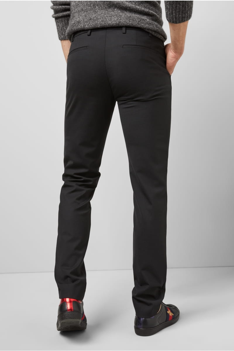 Meyer Pantalone nero in lana bi-stretch m5 by meyer modern fit Vendite stagionali