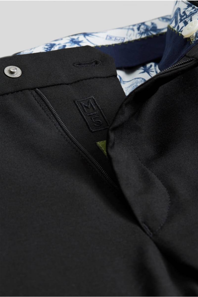 Meyer Pantalone nero in lana bi-stretch m5 by meyer modern fit Vendite stagionali