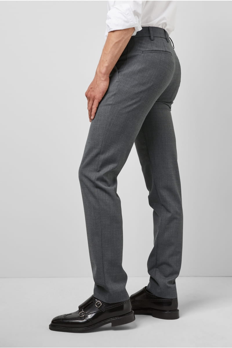 Meyer Pantalone grigio medio in lana bi-stretch m5 by meyer modern fit Black Friday